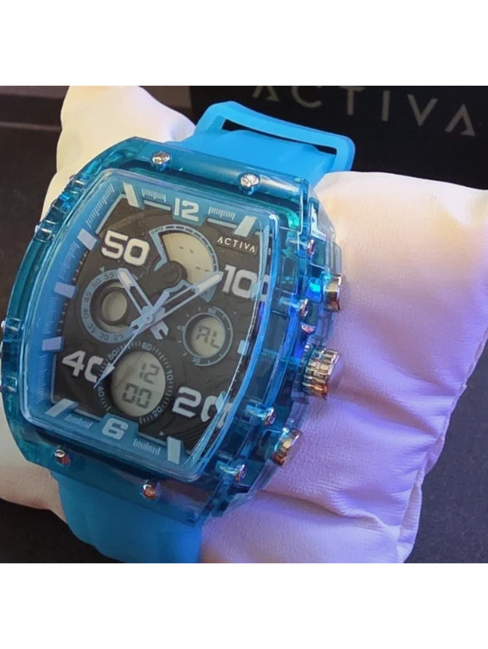 Activa X Invicta Digital Essentials Men's Watch - 45mm, Light Blue - Picture 3 of 4